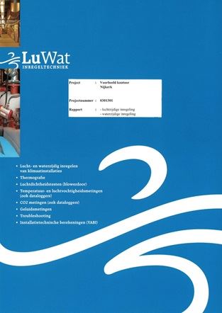 Voorbeeld rapportage LuWat